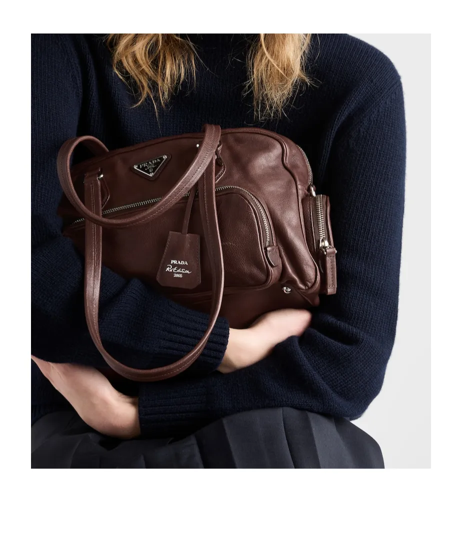 Large Washed Leather Top-Handle Bag