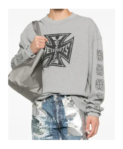 Vetements Logo-Print Crewneck Sweatshirt