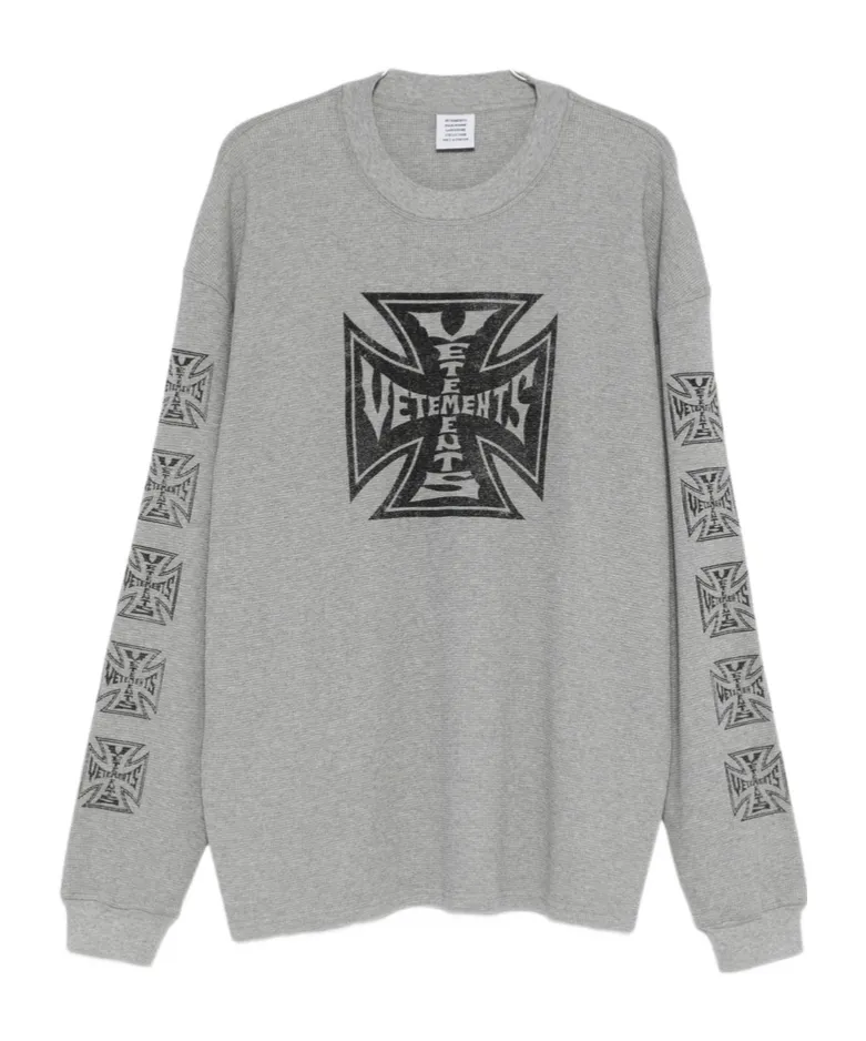 Vetements Logo-Print Crewneck Sweatshirt
