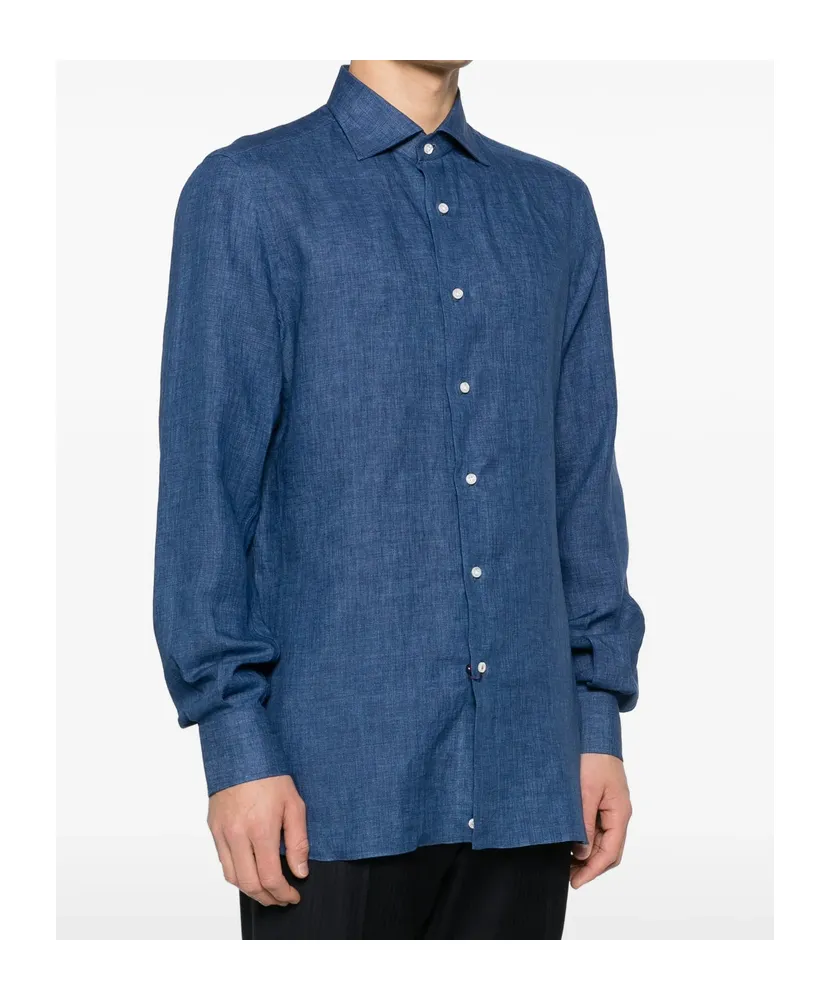 Long-Sleeved Denim Shirt