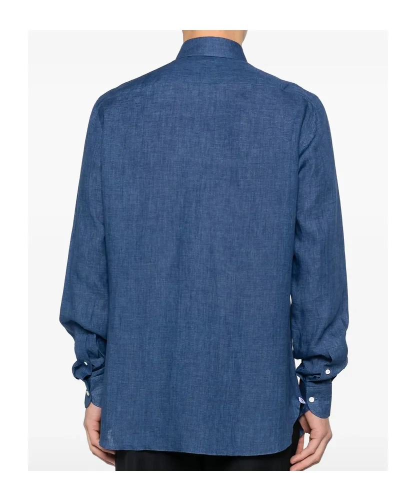Long-Sleeved Denim Shirt