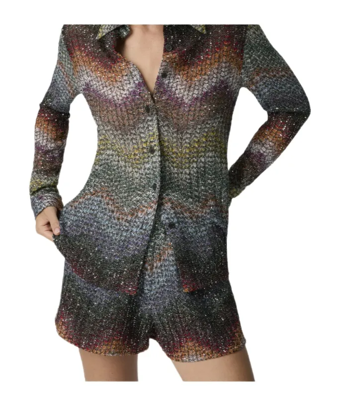 Missoni Sequin Mixed Lamé Shirt