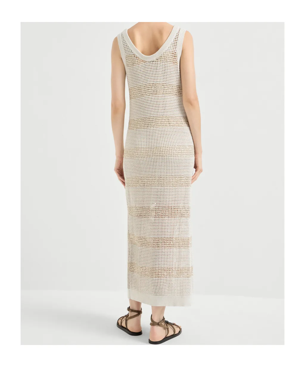 Striped Sleevess Midi Dress