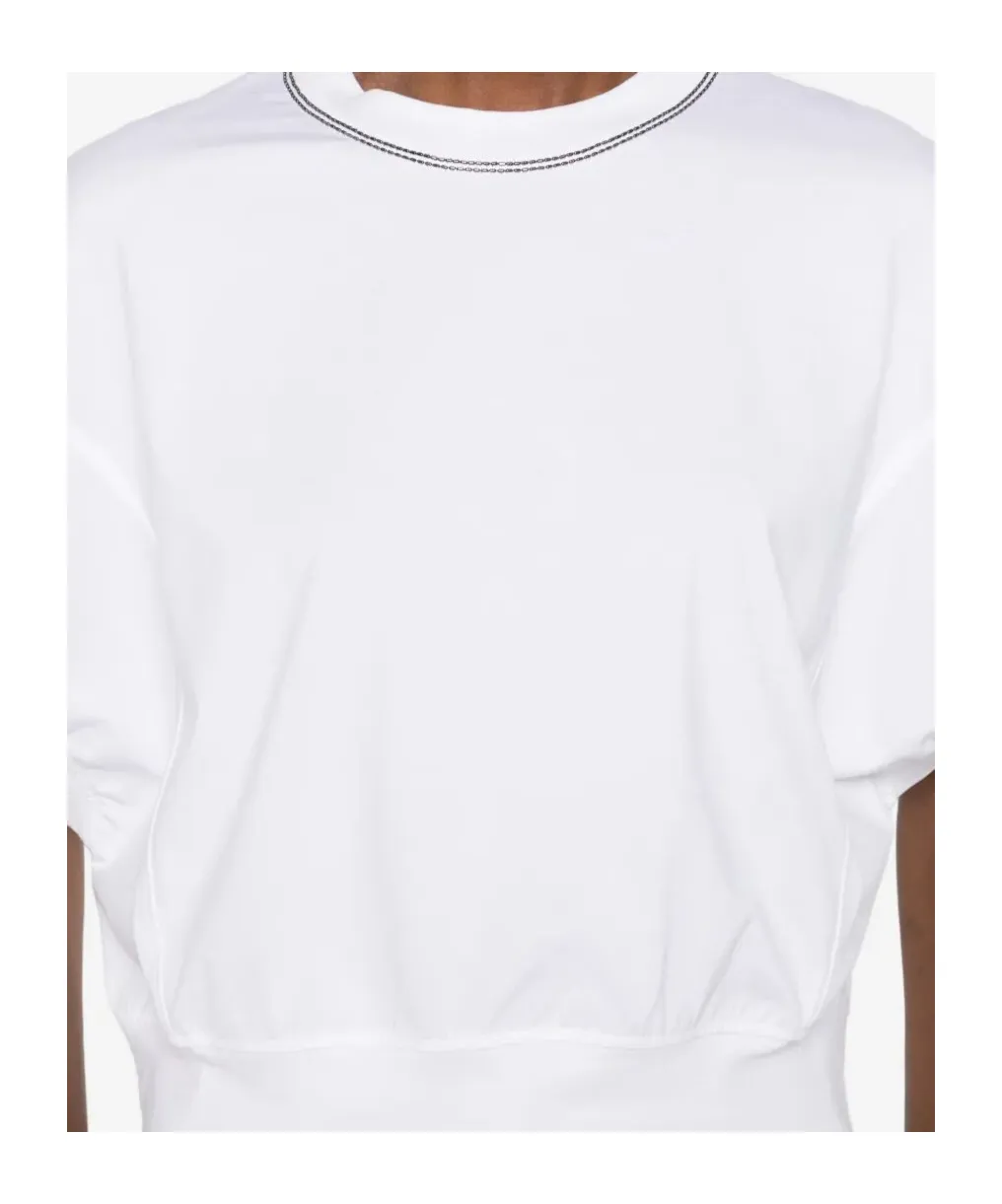 Collar-Embellishment T-Shirt
