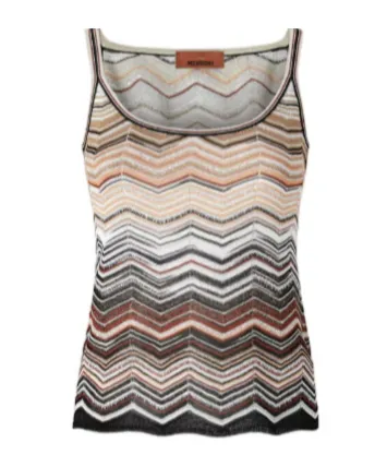 Missoni Chevron Lamé Tank Top