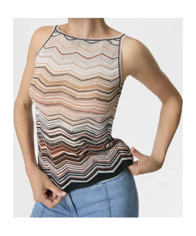 Missoni Chevron Lamé Tank Top