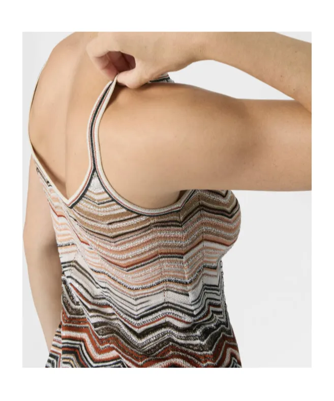 Missoni Chevron Lamé Tank Top