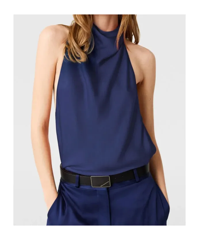 Satin Halterneck Top