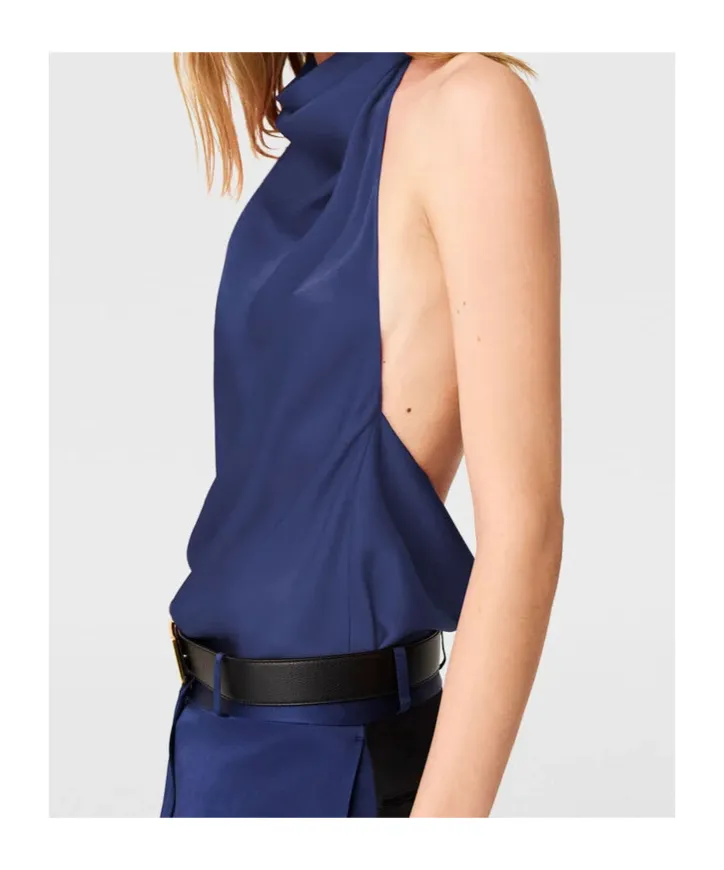 Satin Halterneck Top