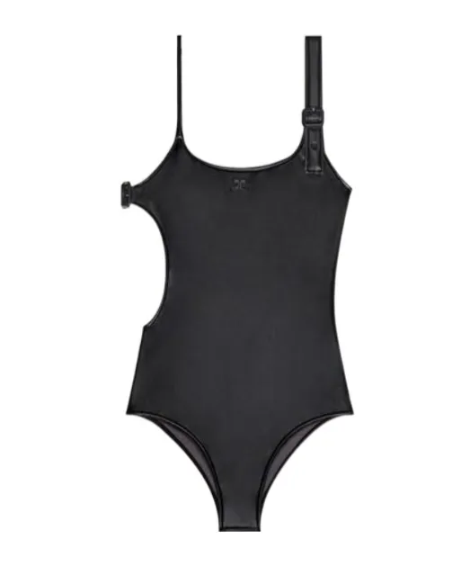 Buckle-Detail Cut-Out Swimsuit