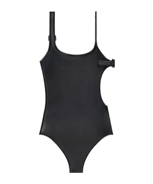 Buckle-Detail Cut-Out Swimsuit