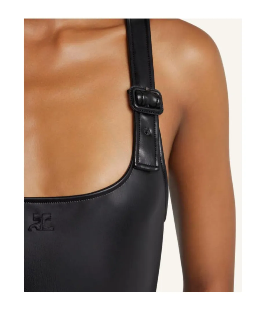Buckle-Detail Cut-Out Swimsuit