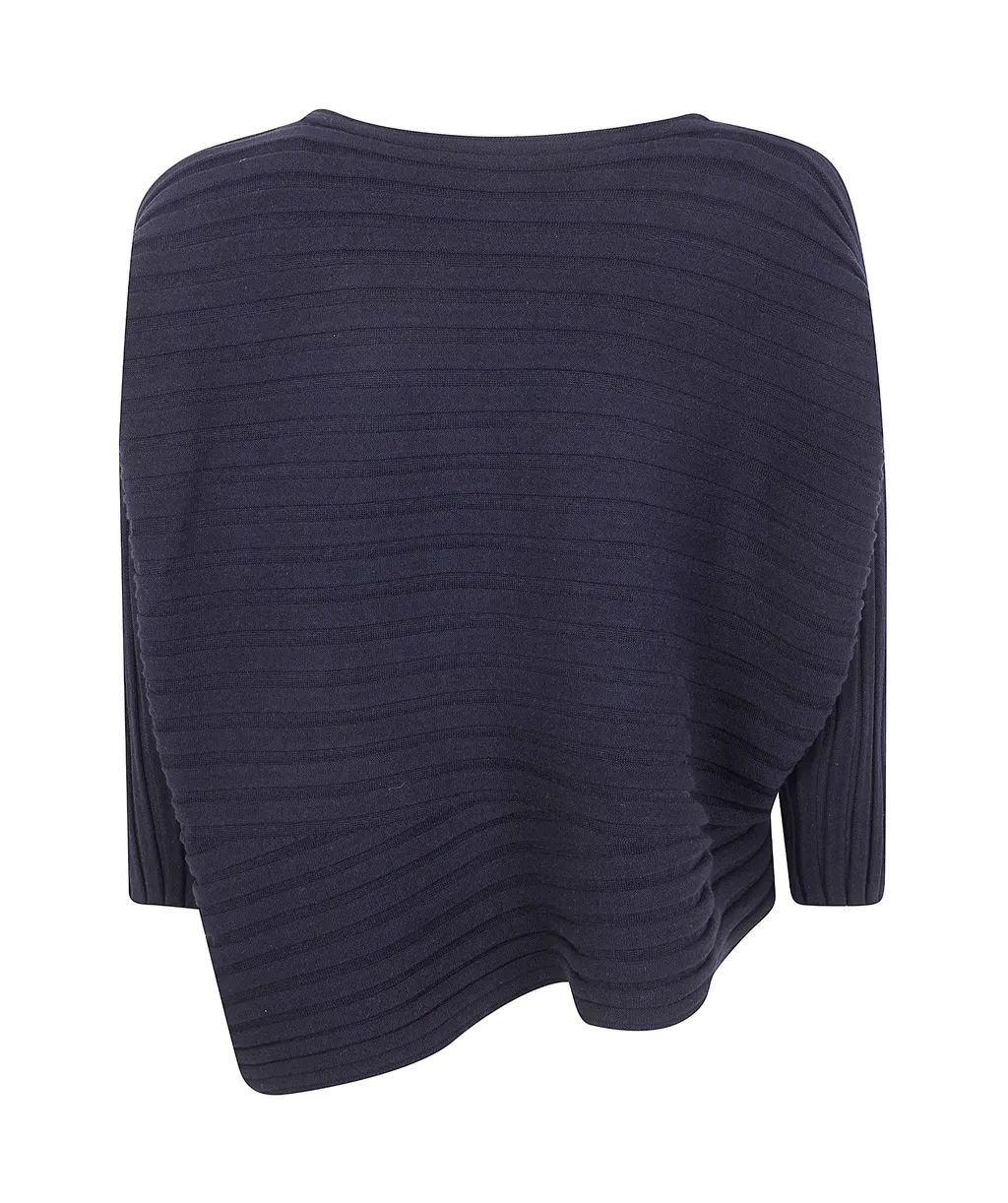 Issey Miyake Asymmetric Knitted Top