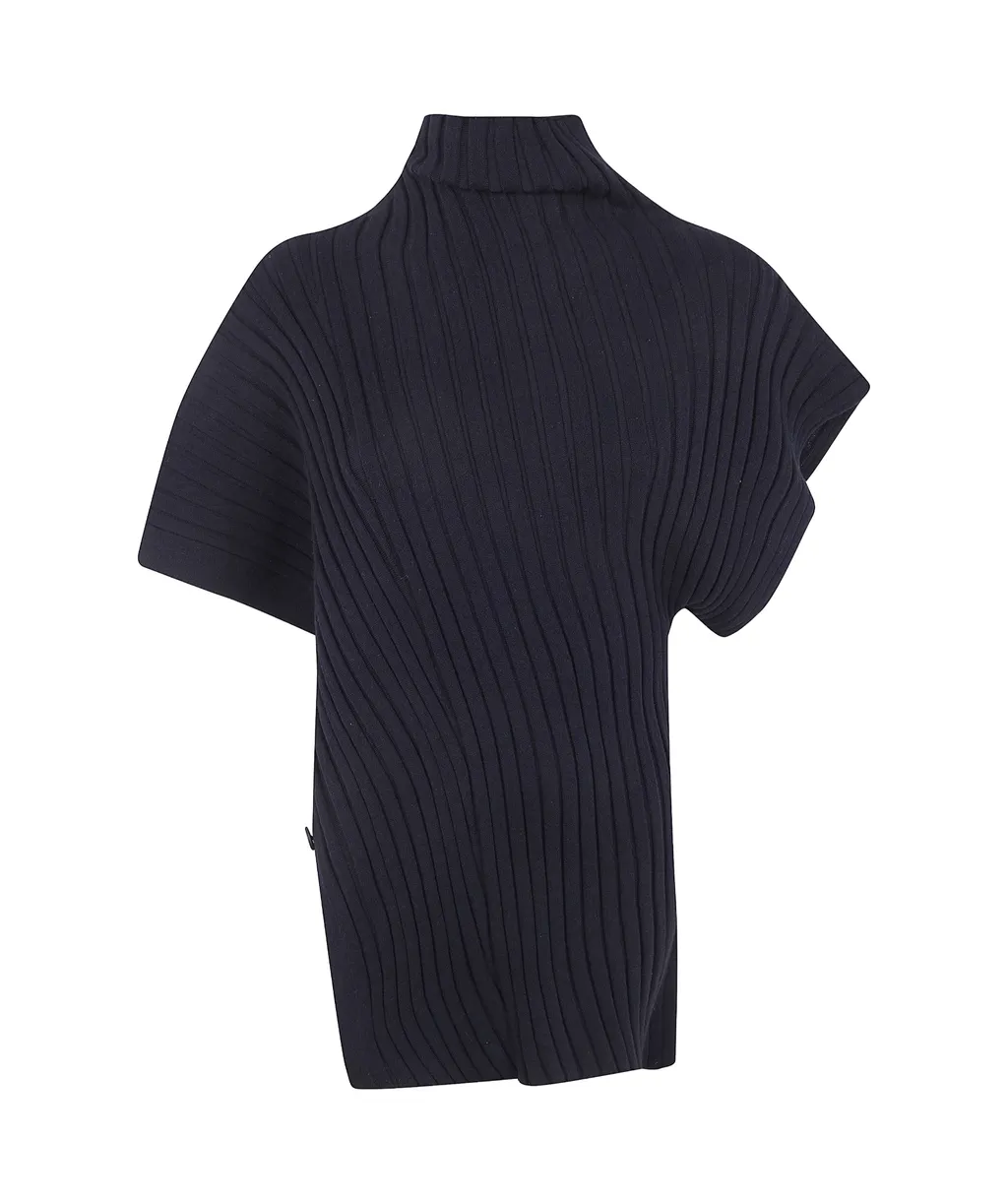 Issey Miyake Short-Sleeved Knitted Jumper