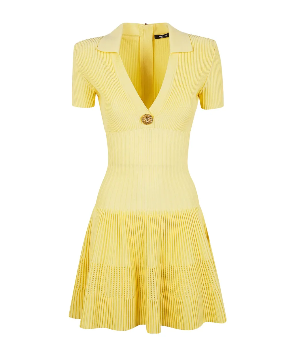 Balmain Short Flared Knit Dress