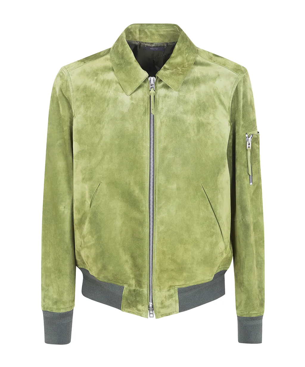 Tom Ford Zipped Leather Bomber Jacket