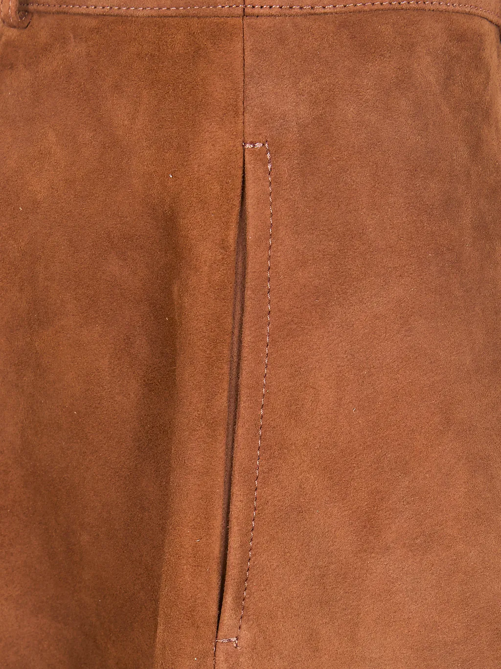 Panelled Suede Skirt