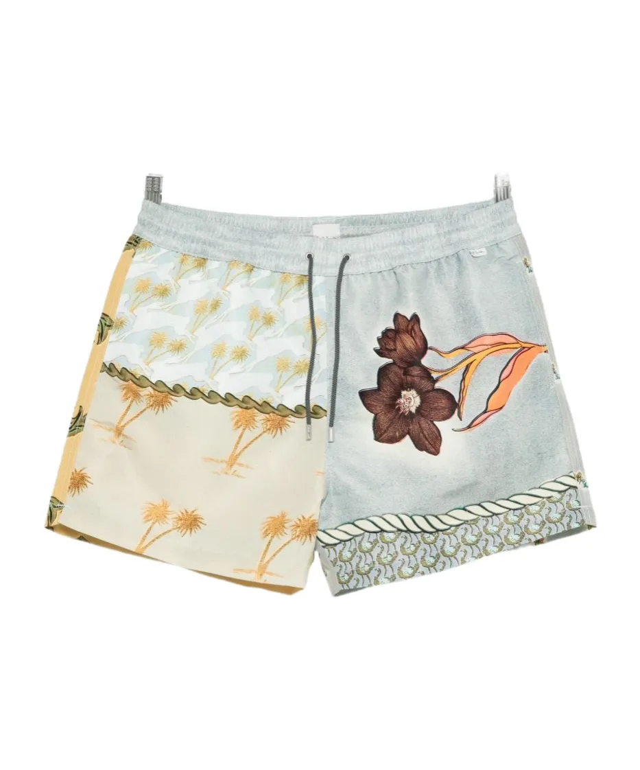 Paul Smith Floral-Print Clear Blue Sea Swim Shorts