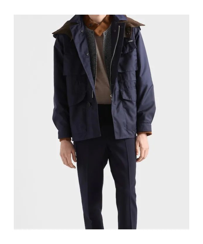 Prada Long-Sleeved Hooded Coat