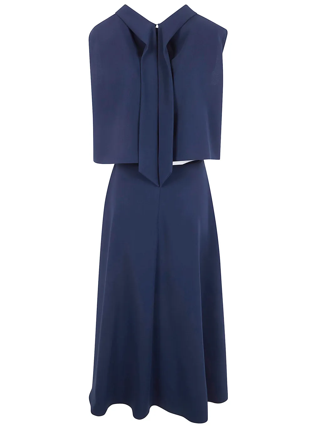 Draped-Panel Midi Dress