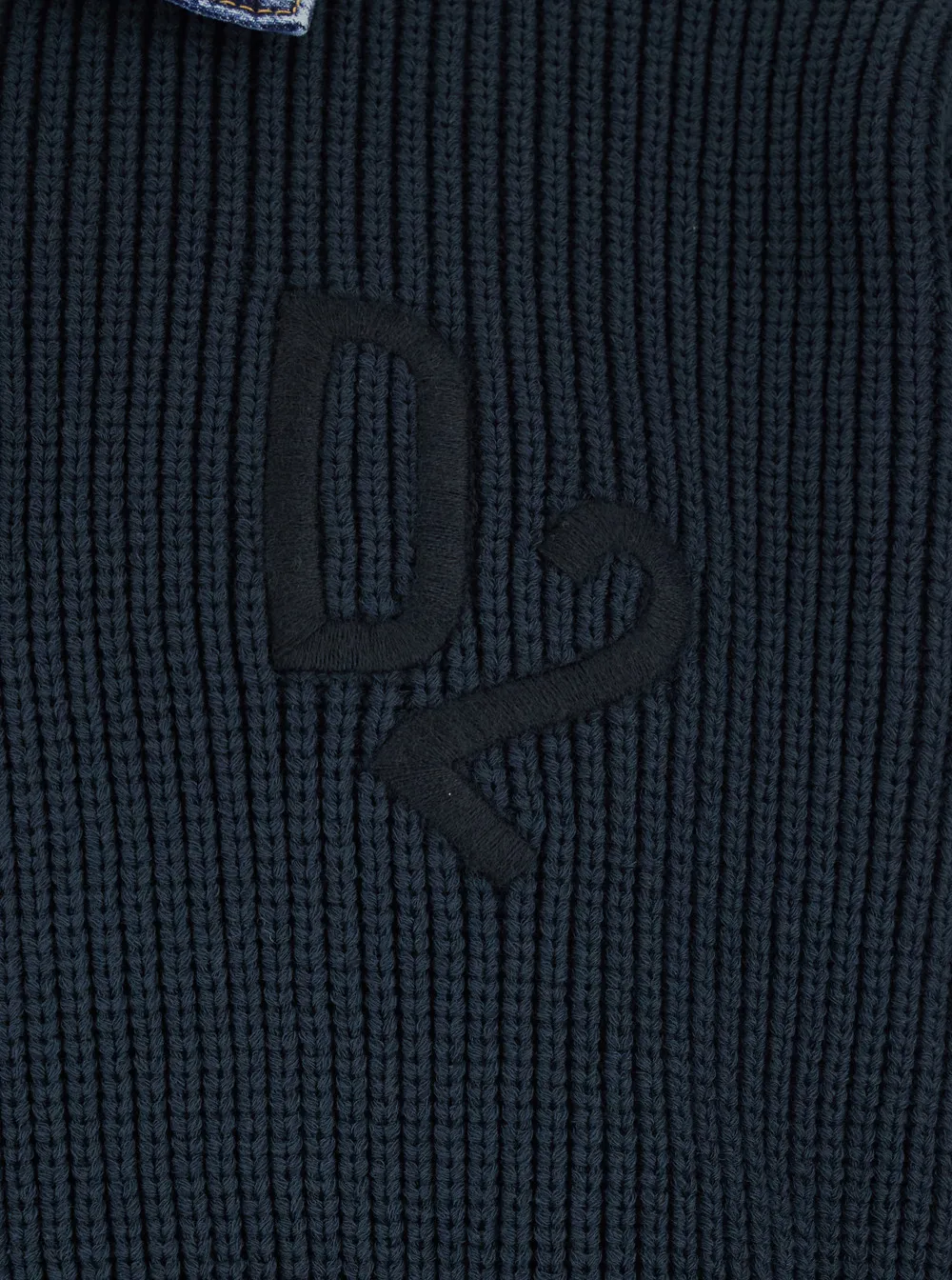 Dsquared2 Striped Sleeve Ribbed-Knit Polo Shirt