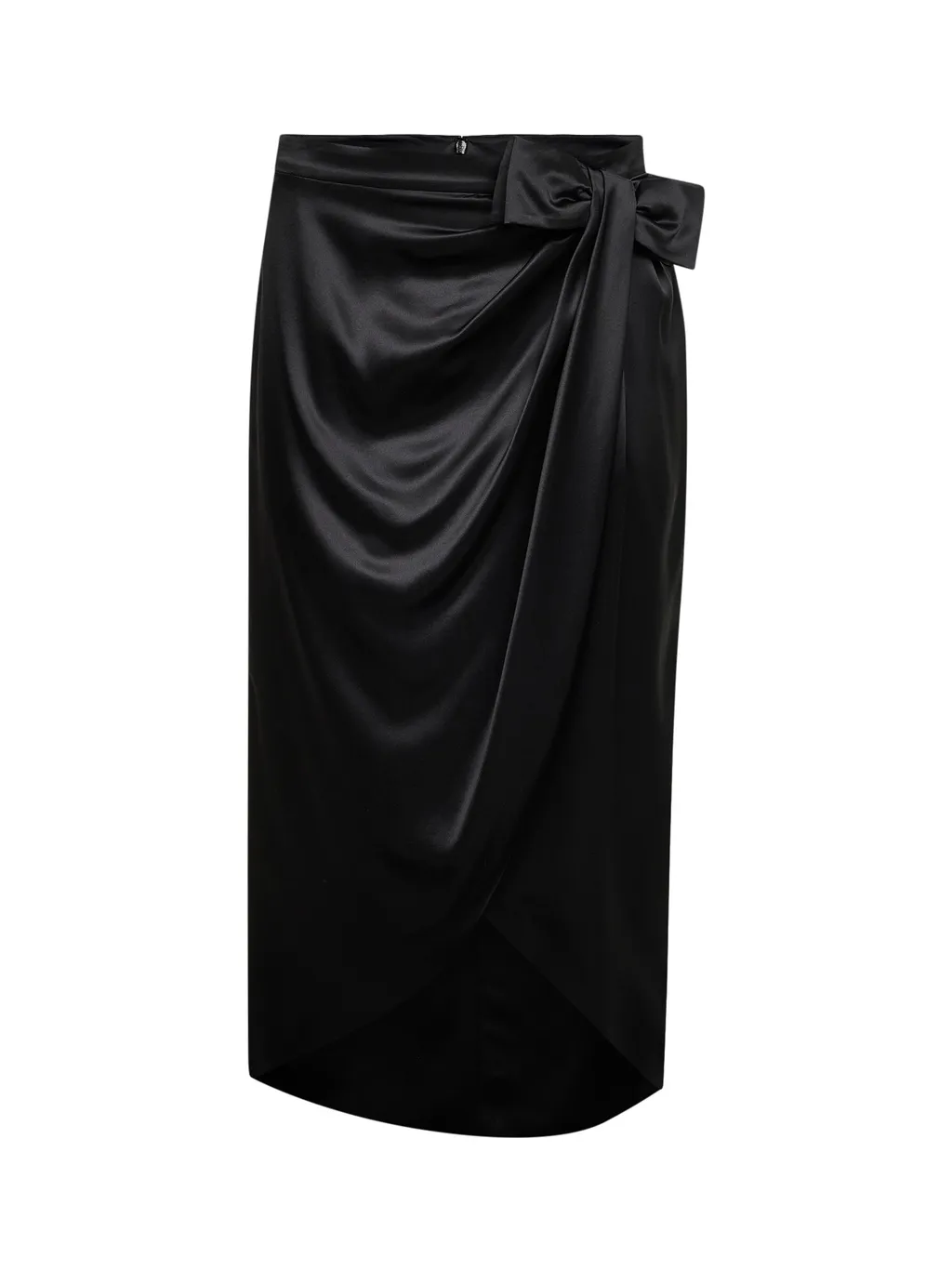 Bow Draped Midi Skirt