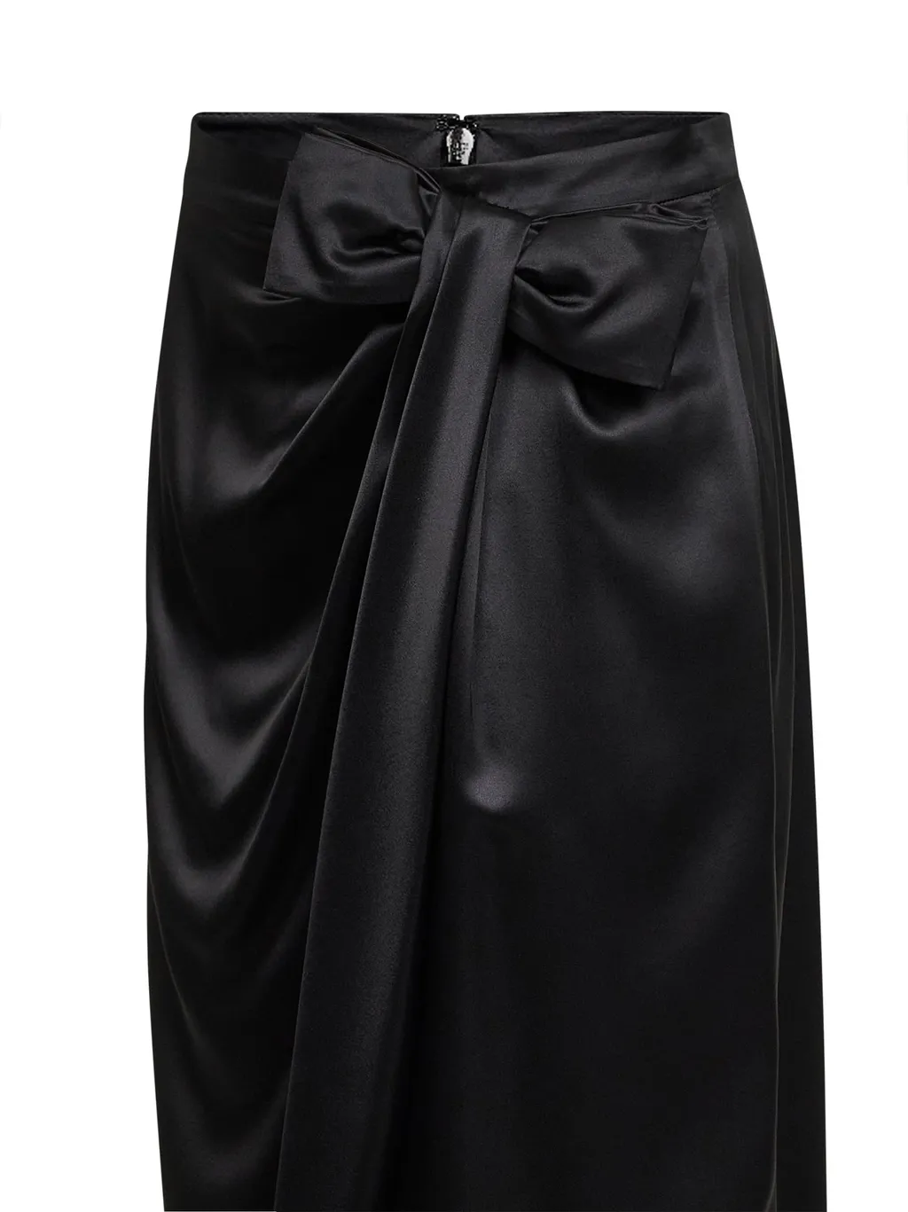 Bow Draped Midi Skirt