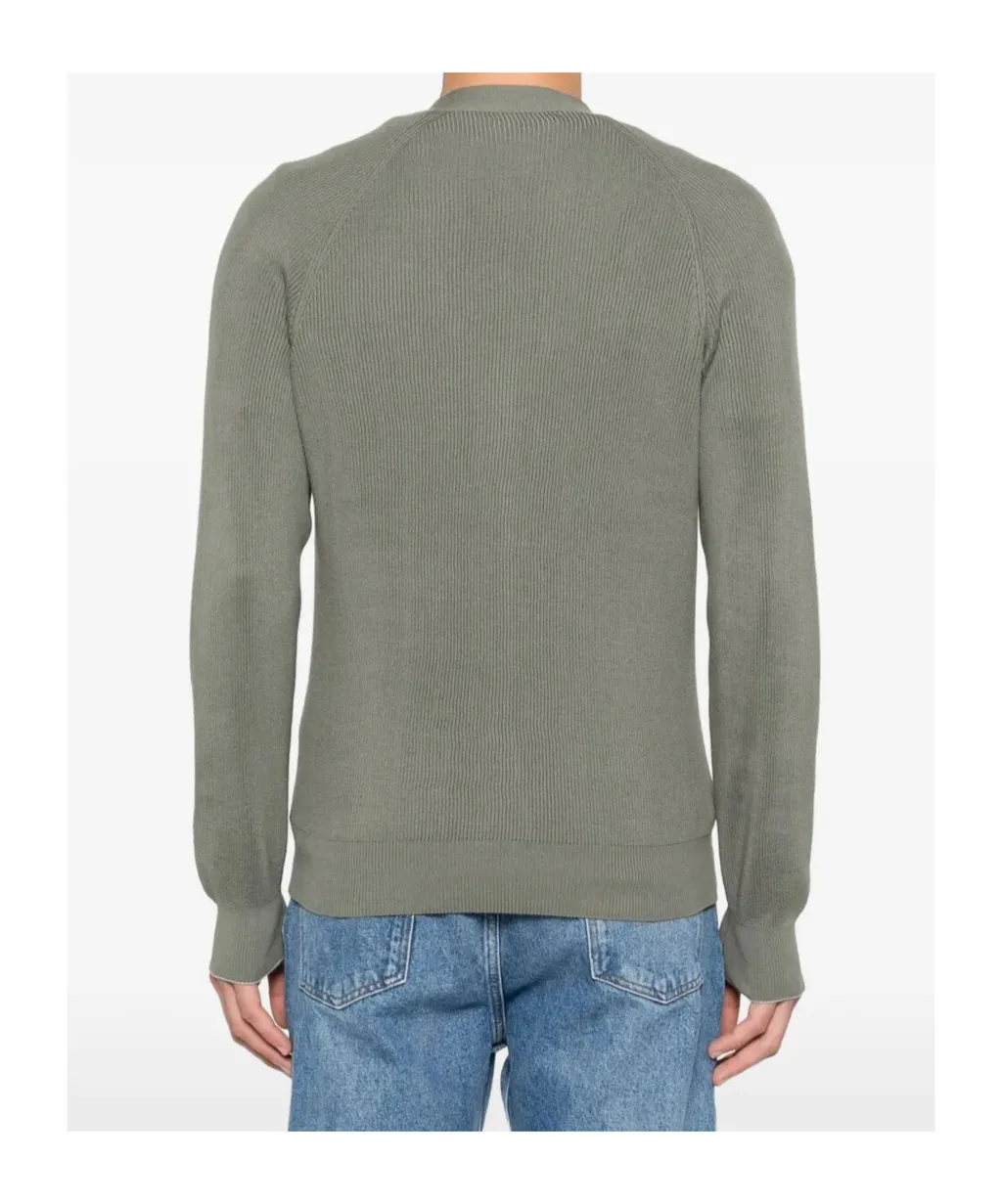 Ribbed Button Cardigan