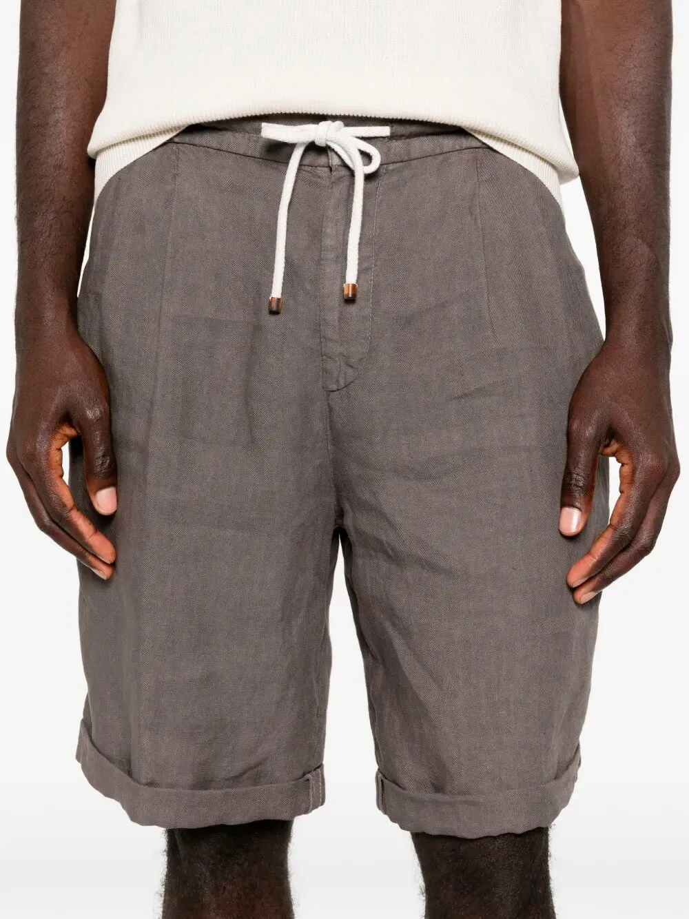 Drawstring Cuffed Shorts
