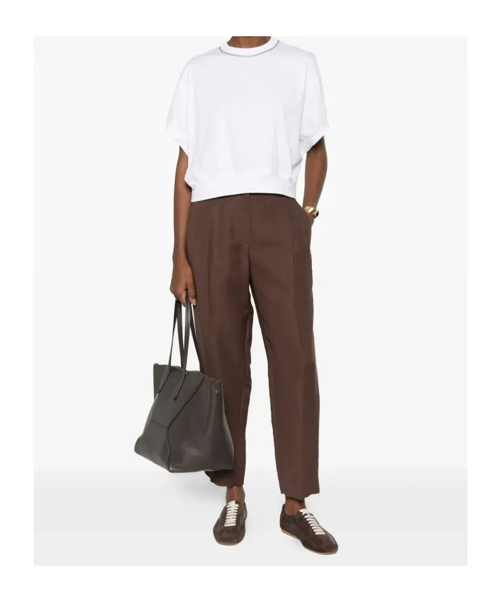 Pleated-Details Trousers