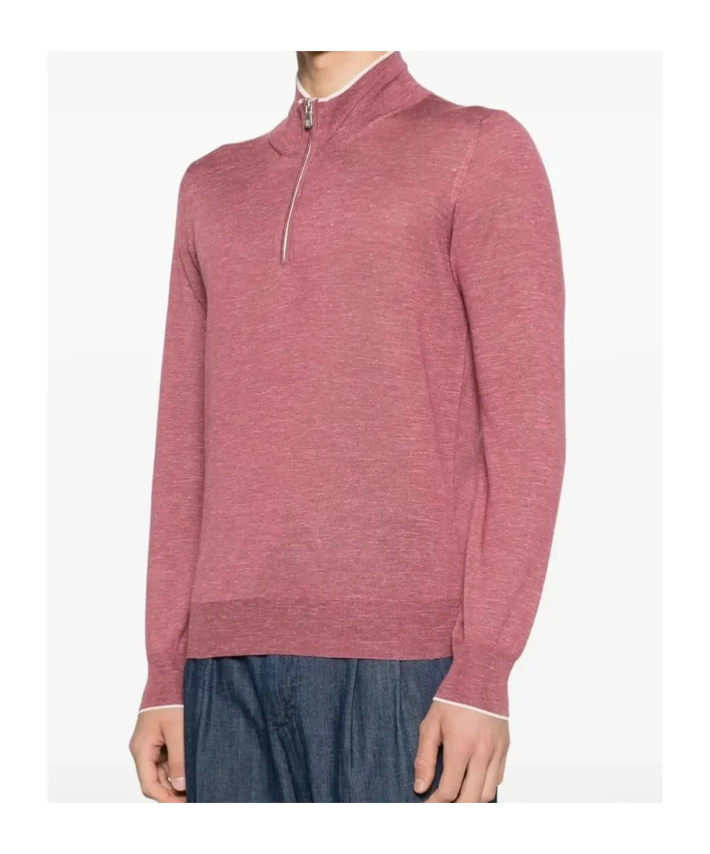 Zip Mock-Neck Sweater