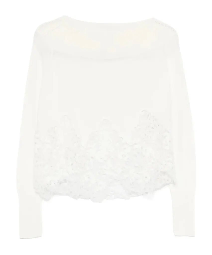 Lace-Detail Sweater