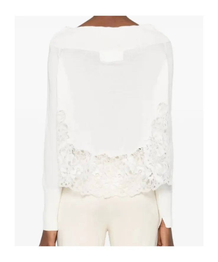 Lace-Detail Sweater