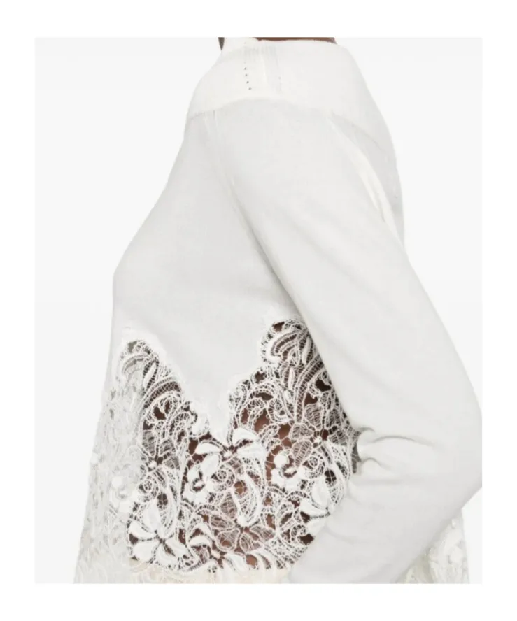 Lace-Detail Sweater