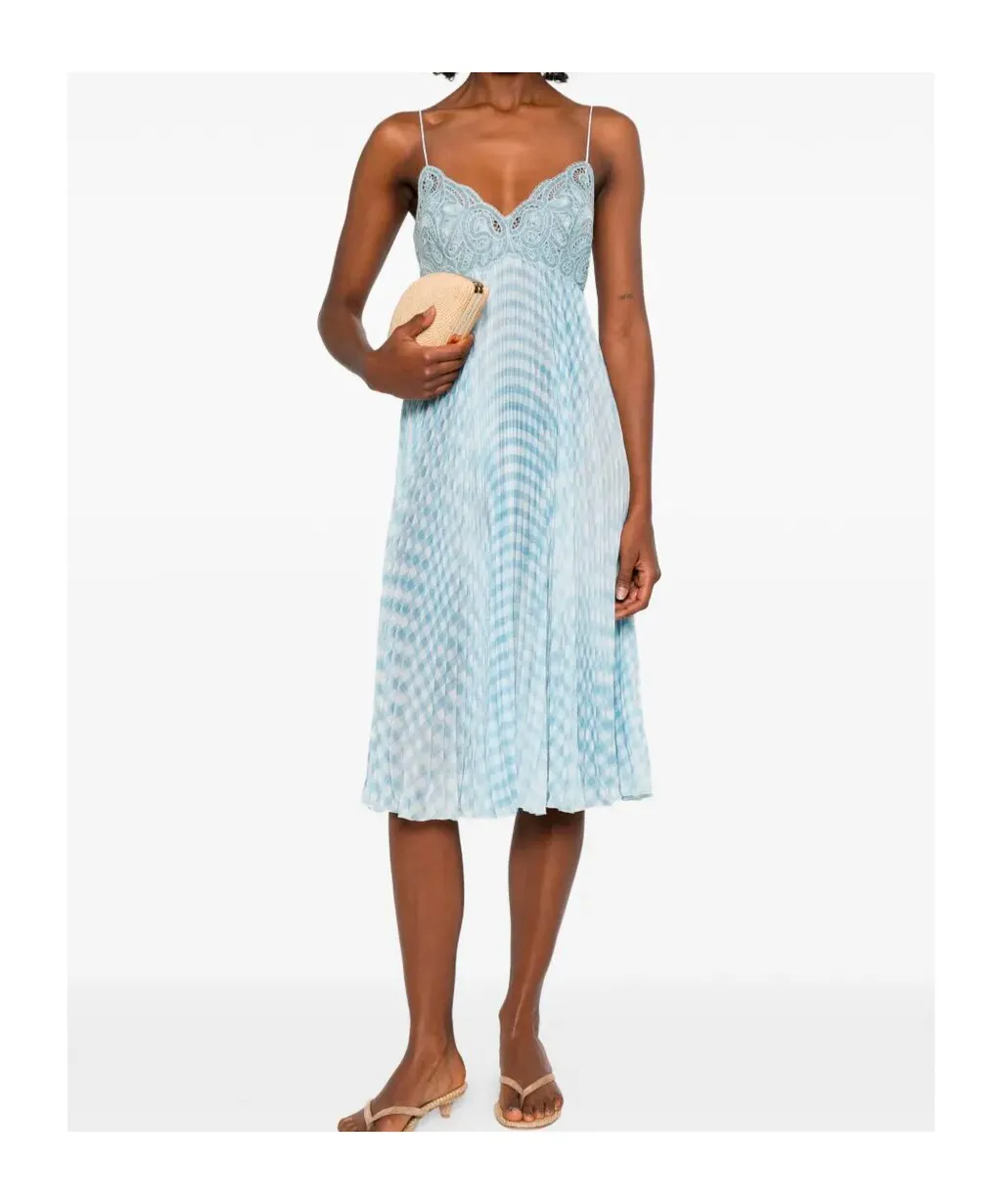 Embroidered Strap Dress