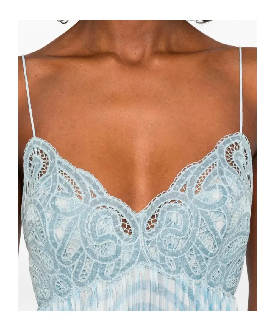 Embroidered Strap Dress