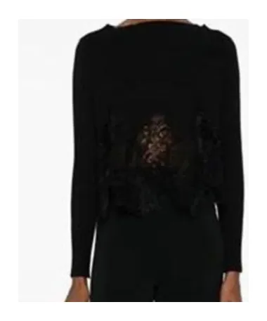 Lace-Detail Sweater