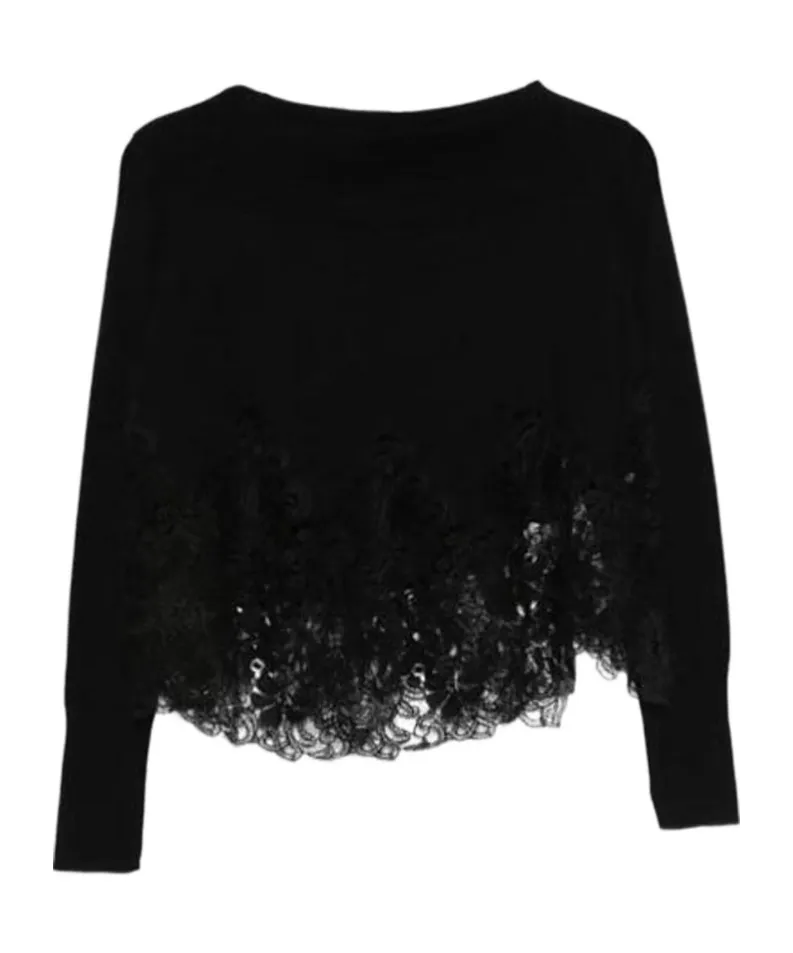 Lace-Detail Sweater