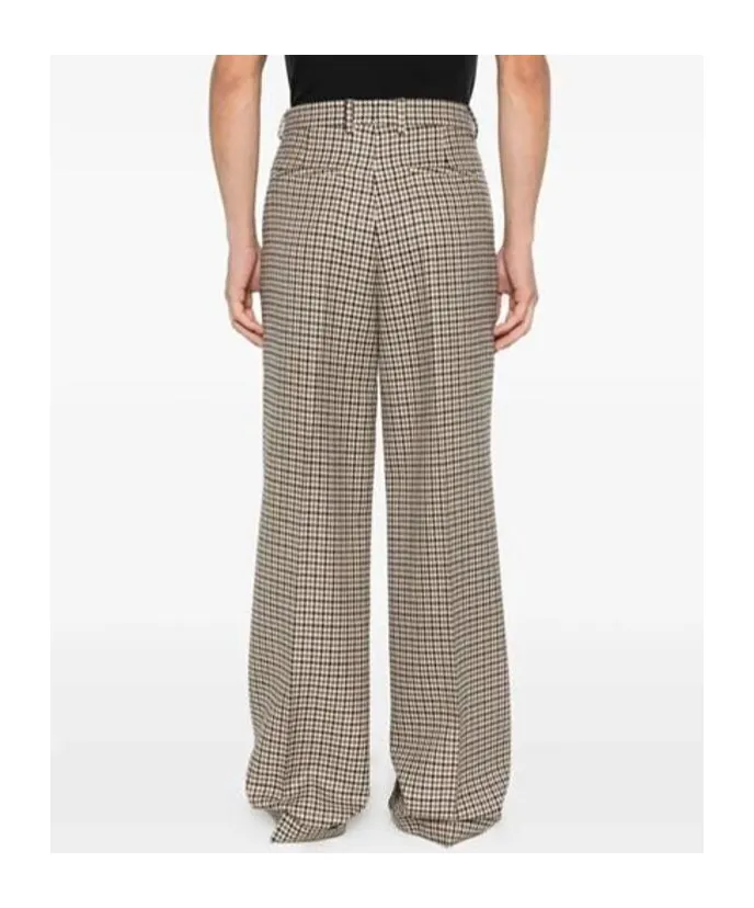 Houndstooth Pleat Trousers