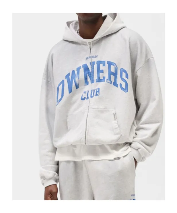 Represent Owners Club Zip Through Hoodie