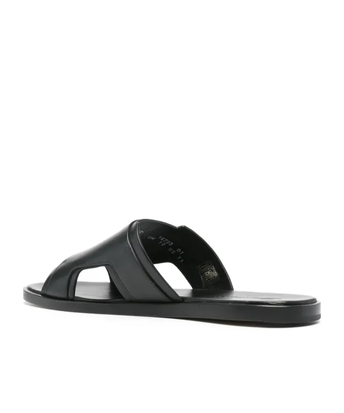 Black Buckle Sandals