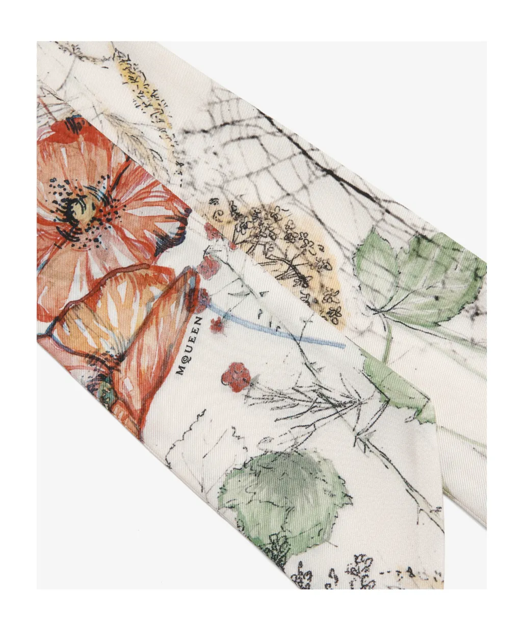 Alexander Mcqueen Spider Floral Scarf