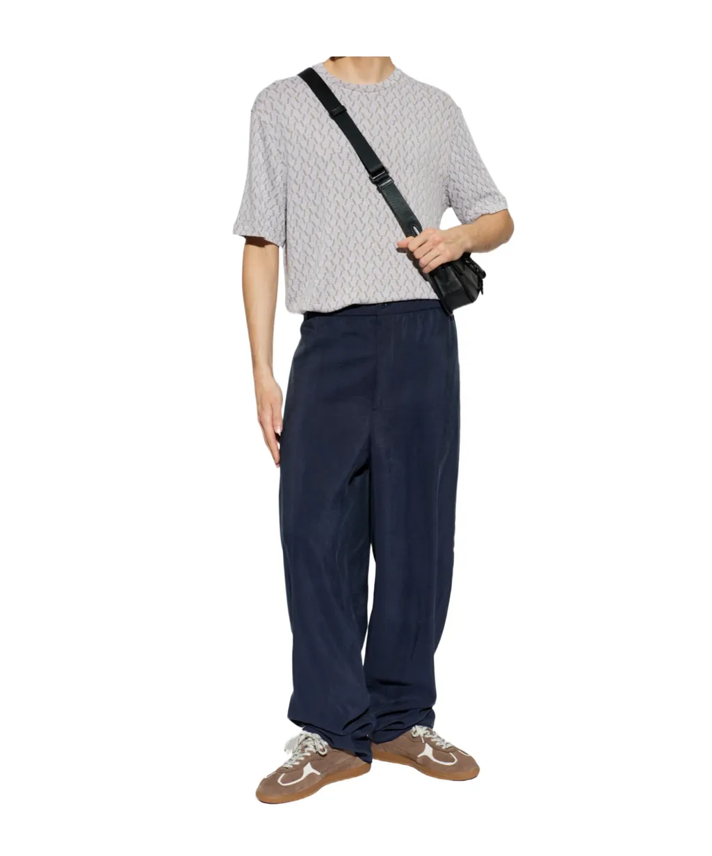 Giorgio Armani Geometric Patterned Crewneck T-Shirt