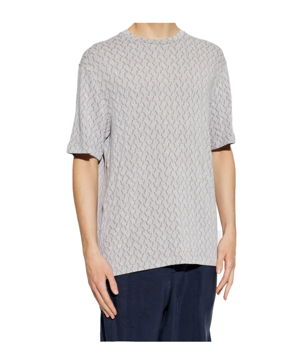Giorgio Armani Geometric Patterned Crewneck T-Shirt