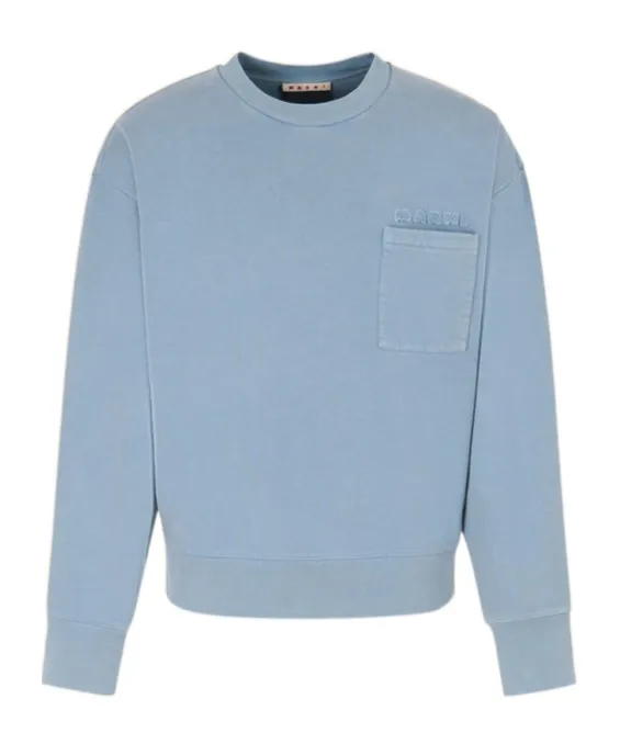 Marni Chest-Pocket Crewneck Sweatshirt