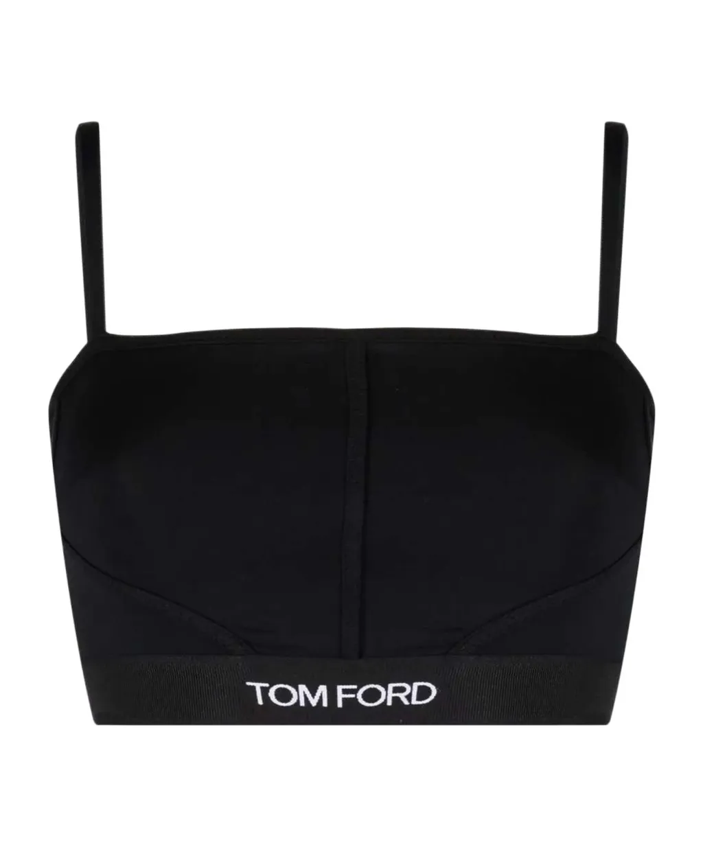 Logo Square-Neck Bra