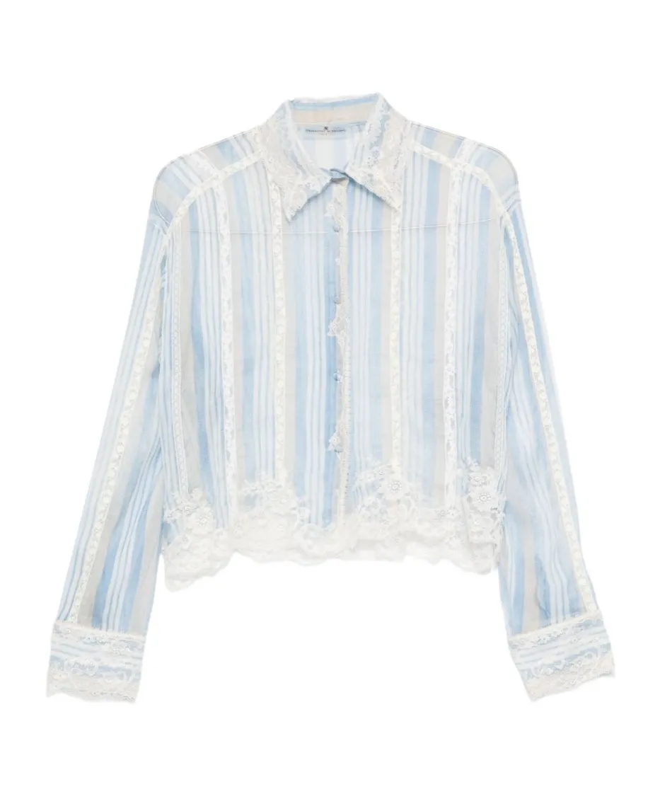 Lace Striped Blouse