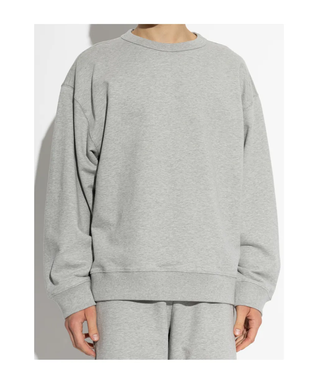Grau Locker Geschnittener Pullover