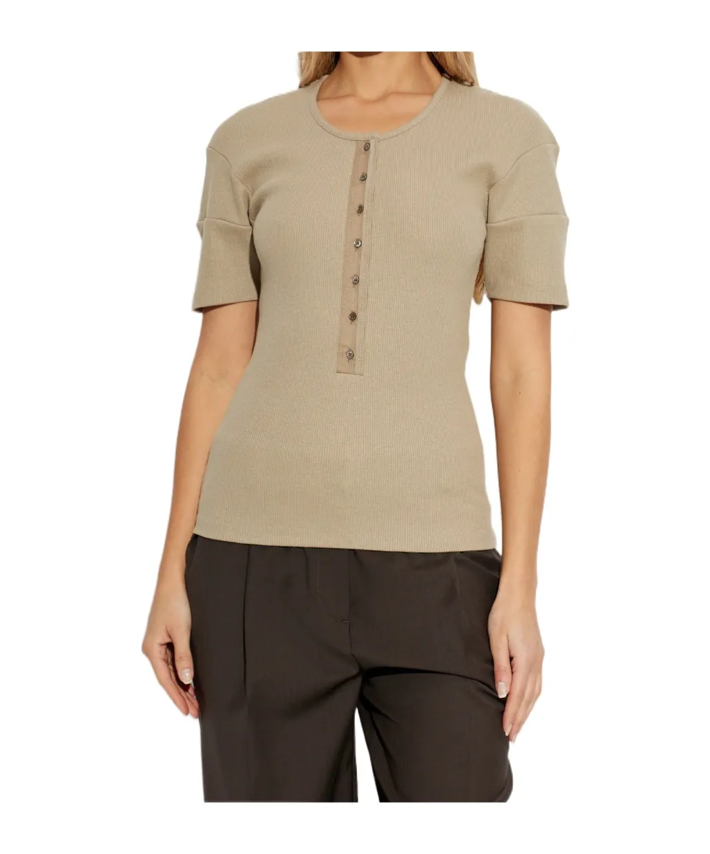 Lemaire Buttoned Short-Sleeved Top