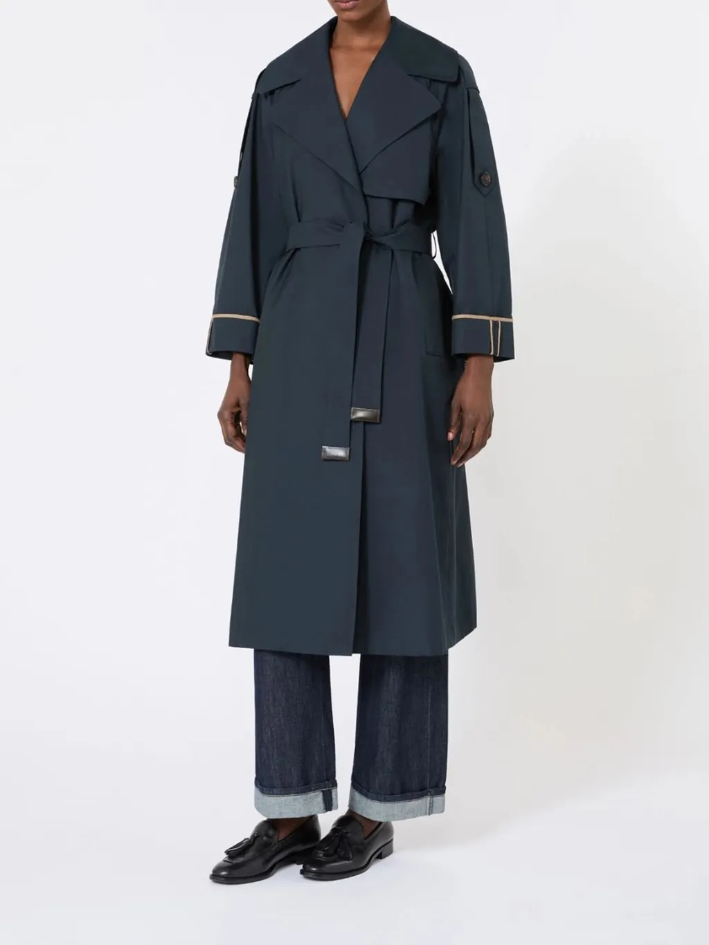 Oversized Waterproof Twill Trench Coat